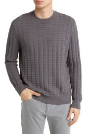 Emporio Armani Textured Crewneck Sweater at Nordstrom